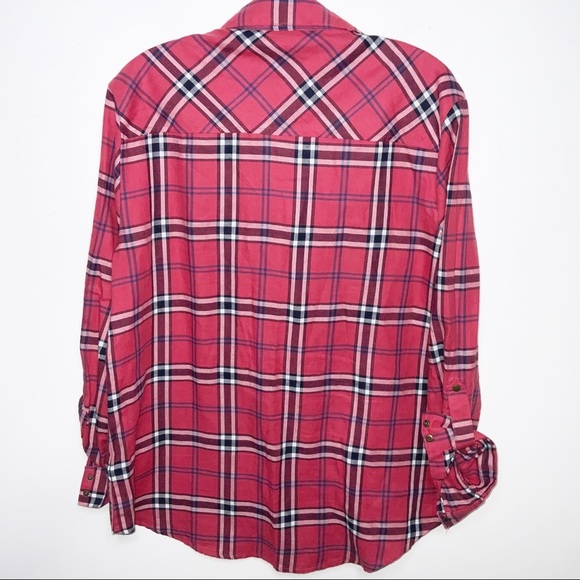 Plaid snap front button down - Picture 6 of 6